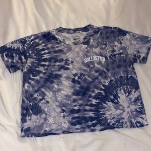 Hollister tie-dye crop top size medium